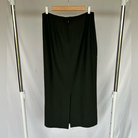 Vintage Hunter Green Wool Midi/Maxi Skirt Size 10 - Picture 6 of 9